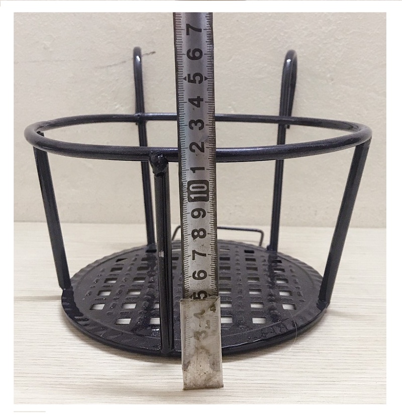 5 Giỏ Sắt Treo Chậu Hoa Ban Công Hình Tròn - Màu Cà Phê