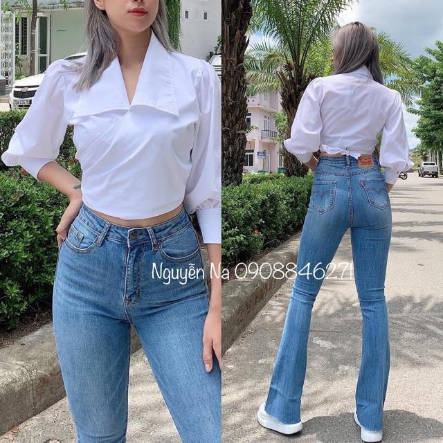 QUẦN JEANS LOE DÁNG DÀI- ống Bass dài jeans mềm giãn