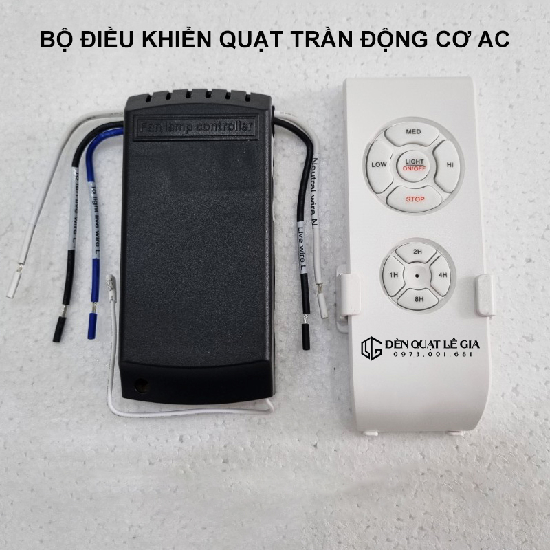 Bộ Nguồn và Điều Khiển Quạt Trần 5 - 6 số DC, Điều Khiển Quạt Trần inventer biến tần 3 pha động cơ DC 35w,42w,55w -Hàng chính hãng