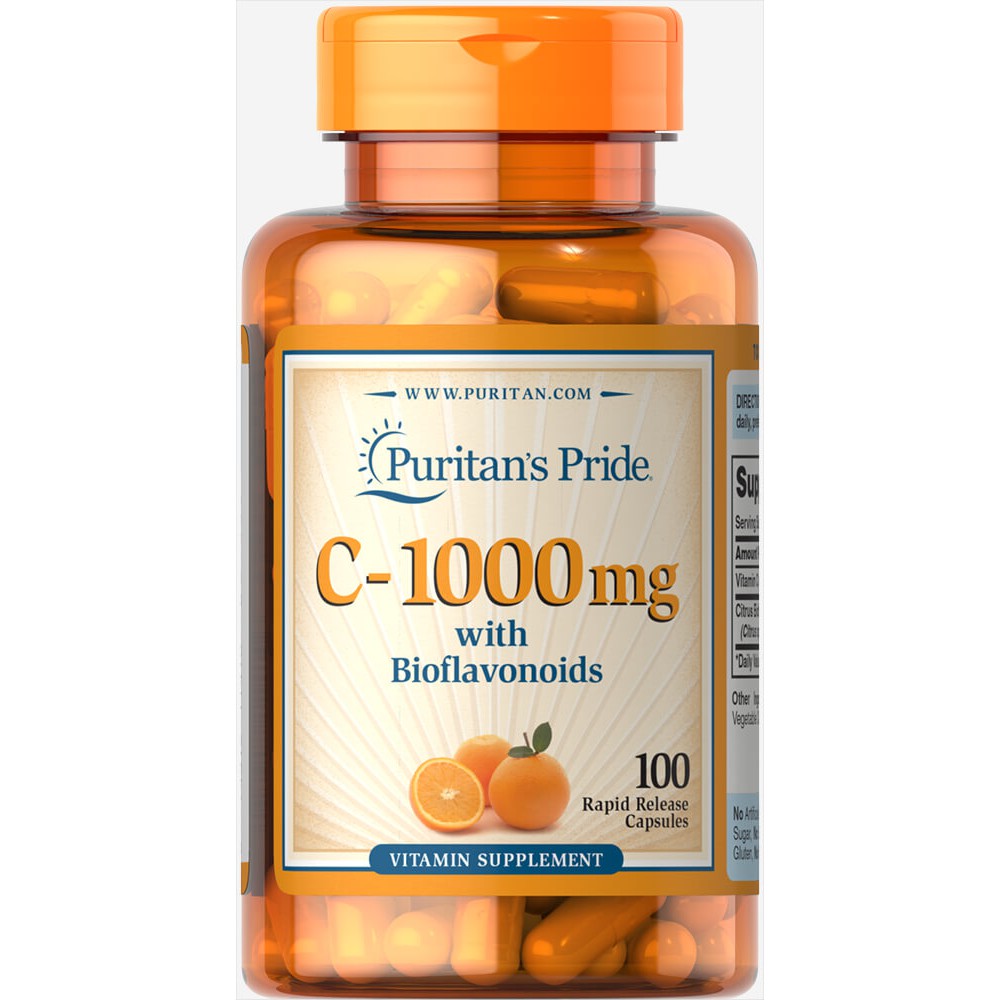 Vitamin C Puritan's Pride with Bioflavonoids & Rose Hips -1000mg tăng sức đề kháng, làm đẹp da - QuaTangMe Extaste