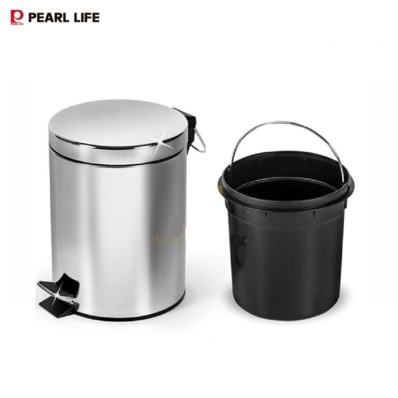 Thùng rác inox chân đạp Pearl Metal Life Charis II Pale 5L - Made in Japan