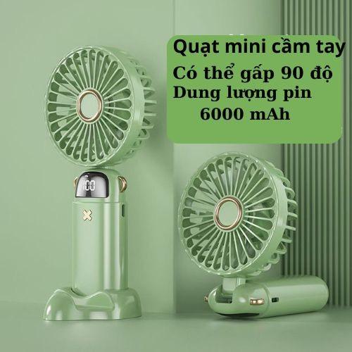 Quạt makeup mini 5 cấp độ cầm tay sạc điện siêu mát tích điện có thể để bàn - Hity Beauty