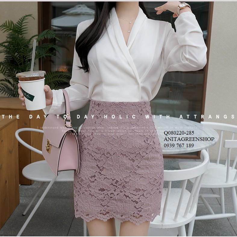 Q080220 ÁO KIỂU NỮ ĐẮP CHÉO TAY LOE