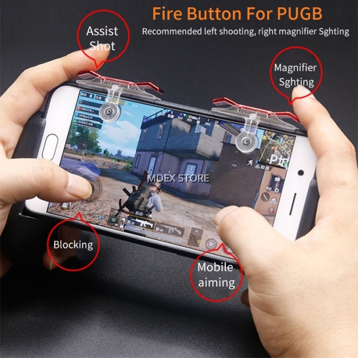 Bộ gamepad nút hỗ trợ chơi game PUBG Red Fish EH9 cho điện thoại máy tính bảng (Màu ngẫu nhiên) - Hàng nhập khẩu