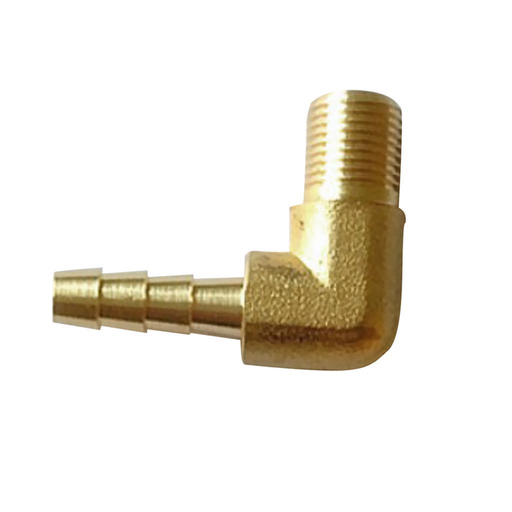 3 pieces 1/8 BSP To 6mm Brass 90 Degree Male Elbow Barb Hose Tail Pipe Gas Fittings