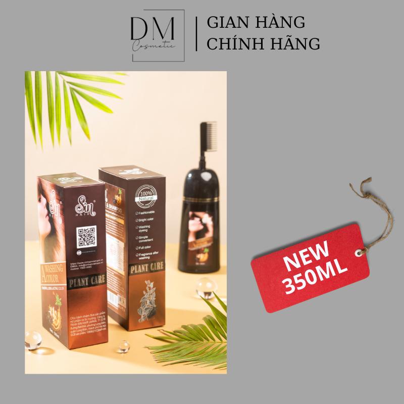 Dầu Gội Phủ Bạc Sin Hair 350ml Màu Nâu Có Lược Chải Giúp Đen Tóc Tự Nhiên Bằng Nhân Sâm Nhật Bản