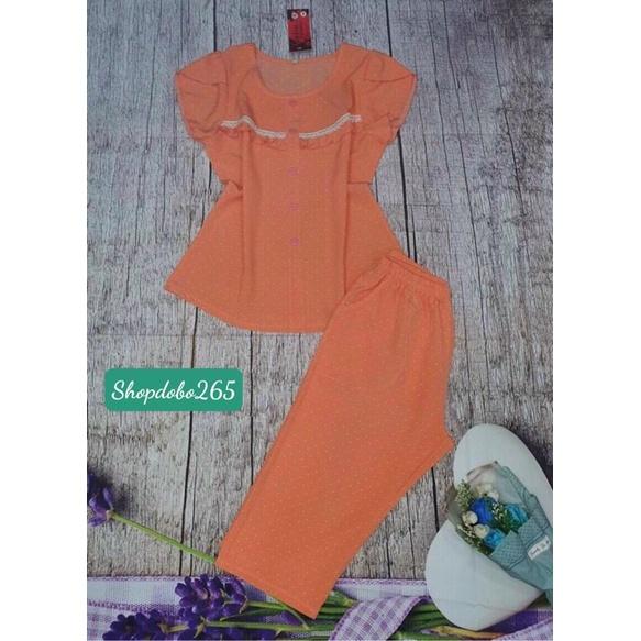 Đồ bộ nữ,đồ ngủ mặc nhà lửng vải lụa họa tiết hoa nhí dễ thương size 45-65kg.