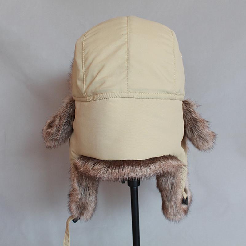 Unisex Giữ Ấm Mùa Đông Nga Nón Lông Thú Giả Bẫy Bắt Mũ dành cho Nam Nữ Chống Gió Máy Bay Ném Bom Nón Ushanka Tai Vạt