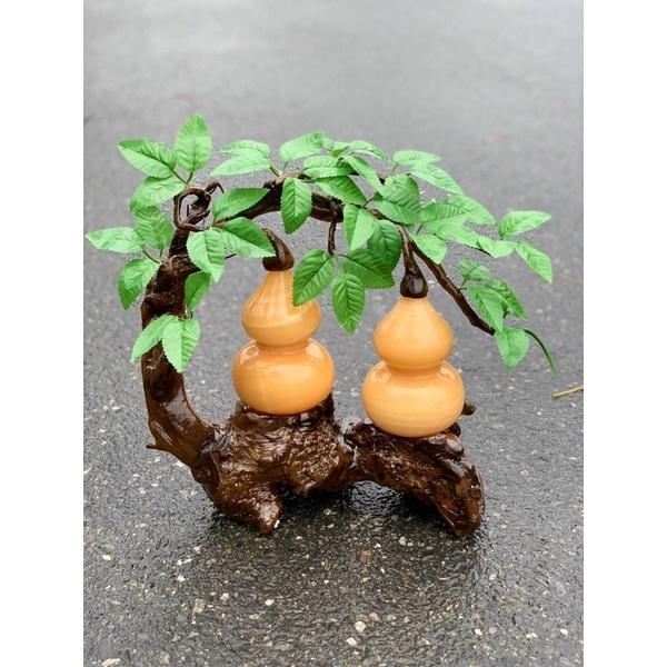 Cây Đôi Hồ Lô Kích Tài Lộc Đá Ngọc Hoàng Long - cao 30cm