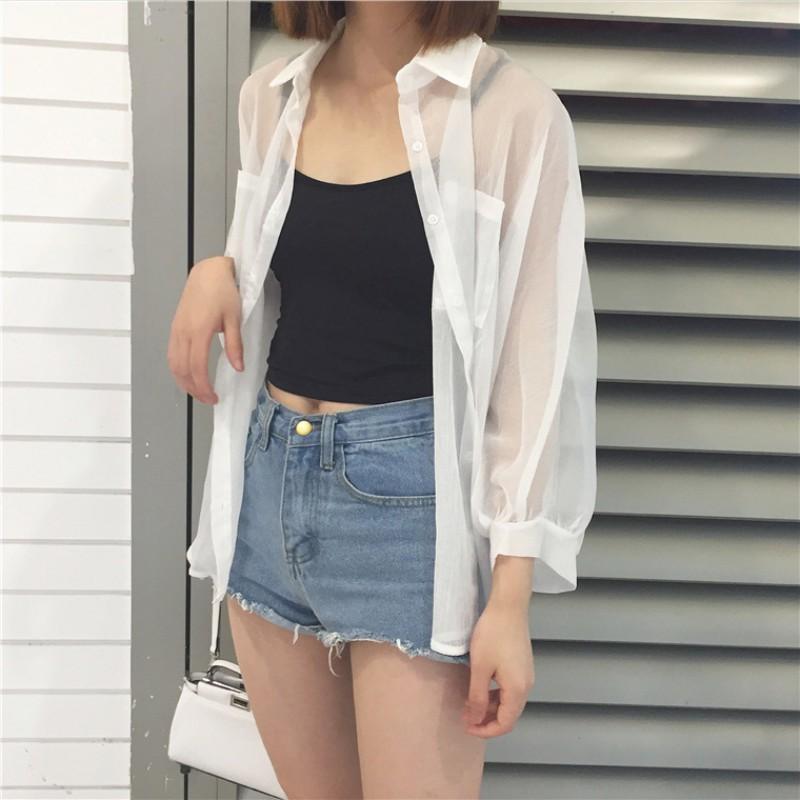 Áo Nữ Tay Dài Dáng Rộng Thời Trang Phong Cách Hàn Quốc