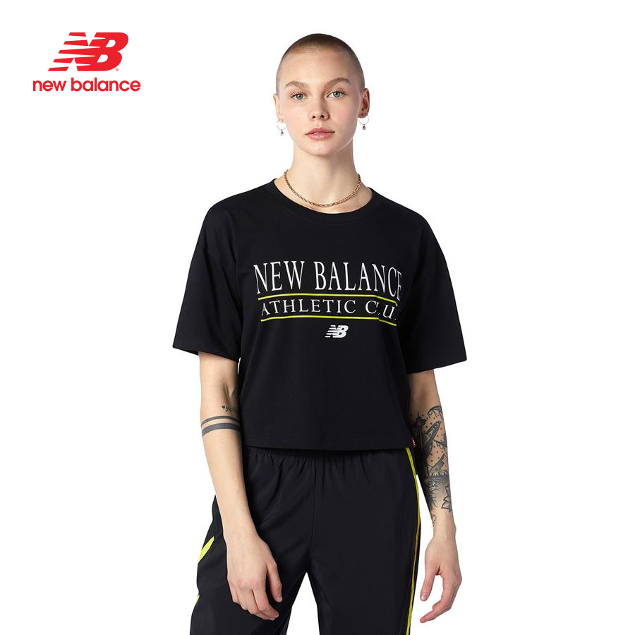 Áo thun tay ngắn thời trang nữ New Balance Essentials Athletic Club - WT13509BK (Form Quốc Tế)
