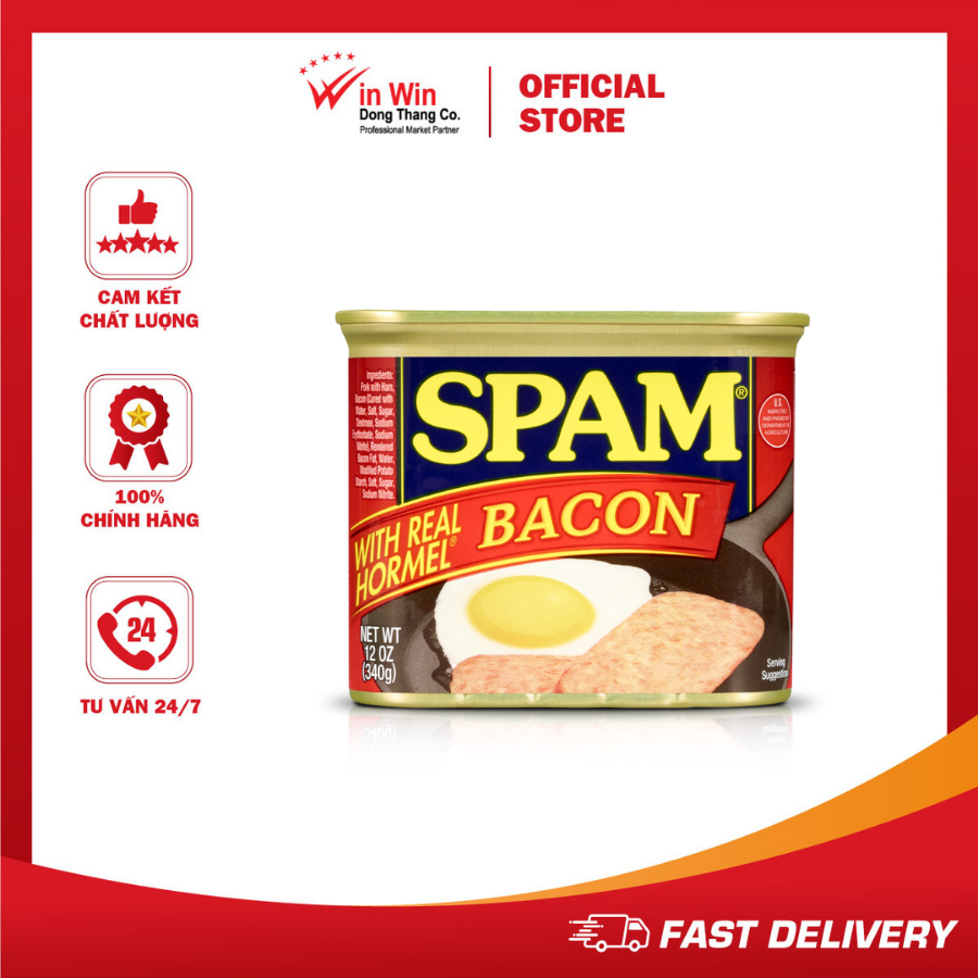 Thịt Heo Muối Xông Khói Hormel SPAM Bacon 340g