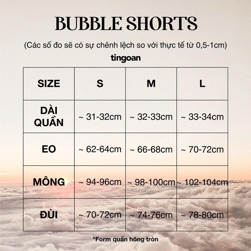 Quần short cạp cao chiết ly eo đen tingoan BUBBLE SHORT/BL