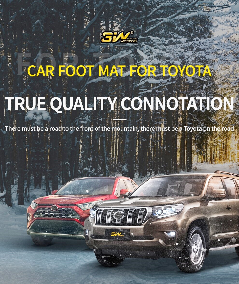 Thảm lót sàn xe ô tô dành cho TOYOTA RAV4 2013-2018 Nhãn hiệu Macsim 3W chất liệu nhựa TPE đúc khuôn cao cấp - màu đen