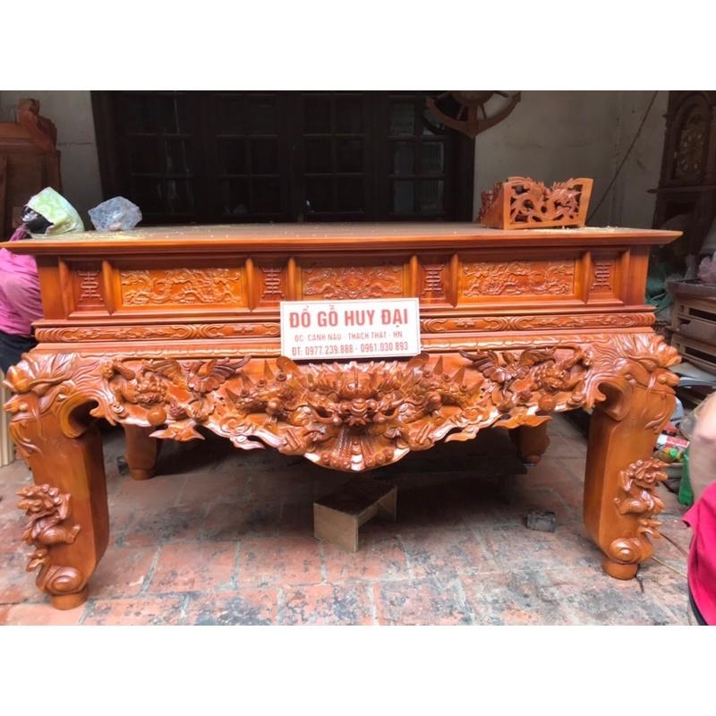 Sập thờ gỗ mít, gụ gỗ sồi chân 24cm