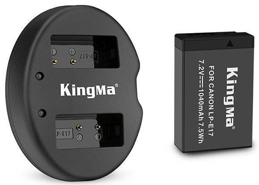 Combo 2 pin 1 sạc đôi Kingma for Canon LP-E17 - Hàng chính hãng