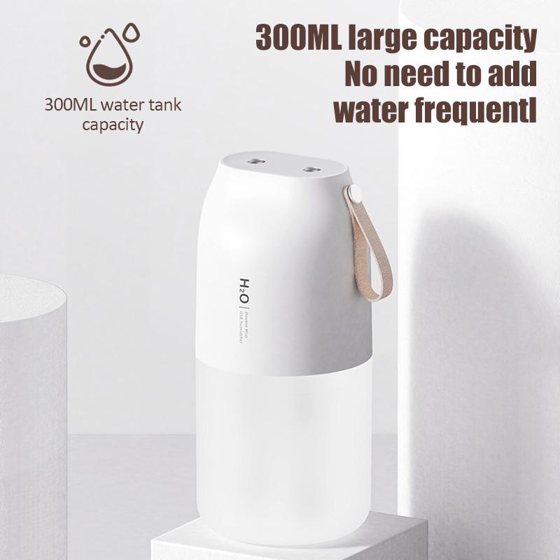 Protable Pin Sạc Hương Thơm Máy Khuếch Tán Đôi Vòi Phun Sương Tạo Máy Khuếch Tán Tinh Dầu Không Dây Máy Tạo Độ Ẩm Không Khí