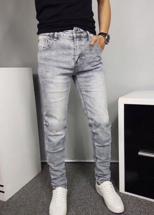 Quần Jeans Ghi Xám Dáng Ôm Ống Côn Thời Trang JEANXAM52 - Jean Xám