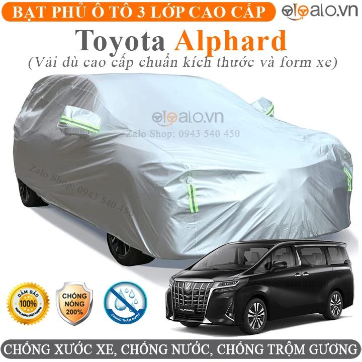Bạt phủ xe ô tô Toyota Cao Cấp 3 Lớp Chống Nắng Nóng Chống Nước Chống xước - OTOALO