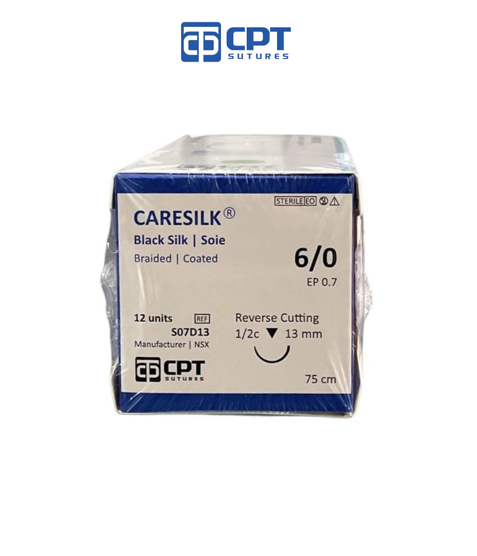 Chỉ phẫu thuật không tiêu CPT Caresilk Silk số 6/0 - S07D13