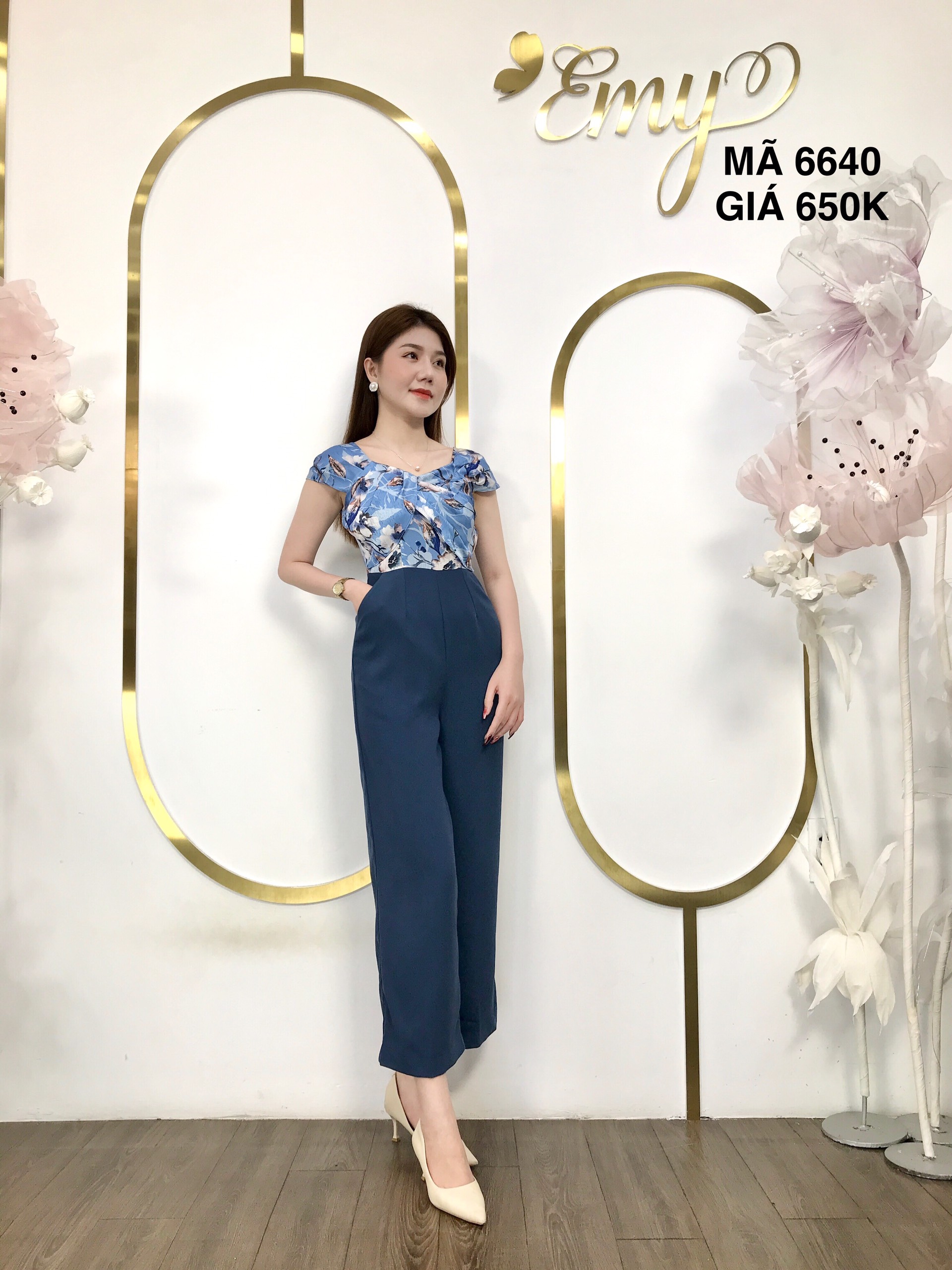 EM6640 Jump Phối Nhíu Ngực Có Túi