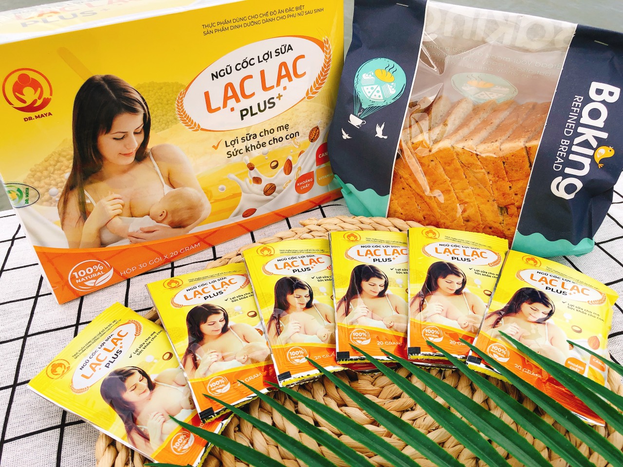 Ngũ Cốc Lợi Sữa Lạc Lạc Plus 600G, 30 gói - Tặng quà cho bé