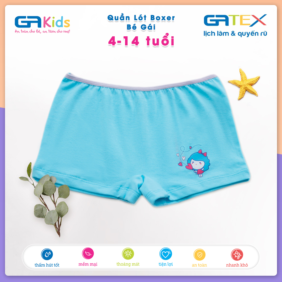 Set 3 Quần Lót Boxer Cho Bé Gái GAKIDS - Chất liệu COTTON cao cấp