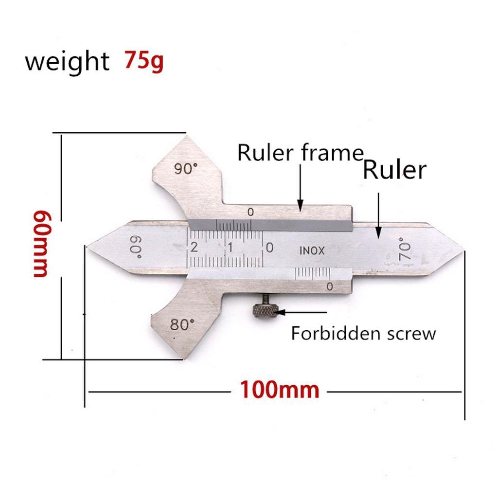 0-20mm Welding Gauge Fillet Weld Gage Test Inspection Gage Bead/Fillet Ruler