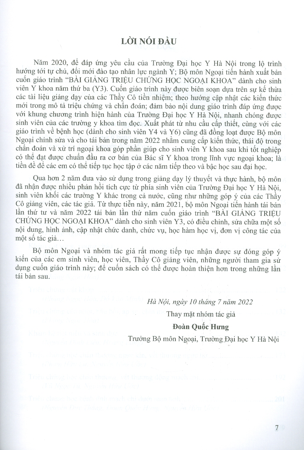 Bài Giảng Triệu Chứng Học Ngoại Khoa (Dùng cho sinh viên năm thứ ba) (Xuất bản lần thứ 6 có sửa chữa và bổ sung)