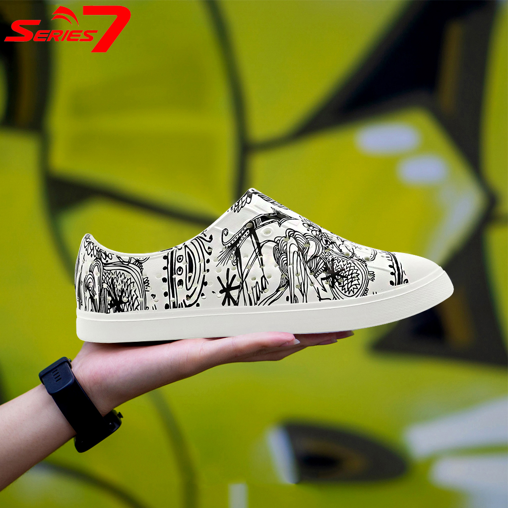 Giày Nhựa Nữ Dáng Sneaker Đi Mưa Đi Biển Dạo Phố - chất liệu nhựa Phylon cao cấp, siêu nhẹ, mềm, êm chân, không thấm nước BWBSr7