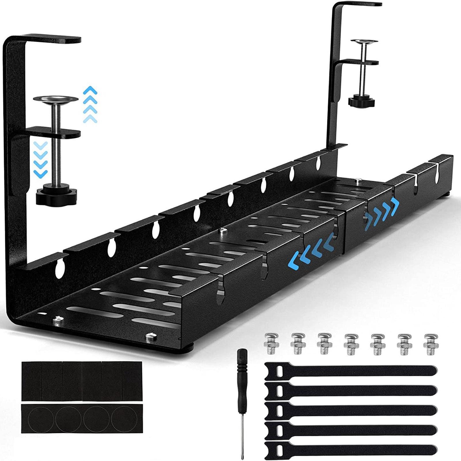 Under Desk Cable Organizer Sturdy Desk Cable Tray for Bedrooms Restaurants