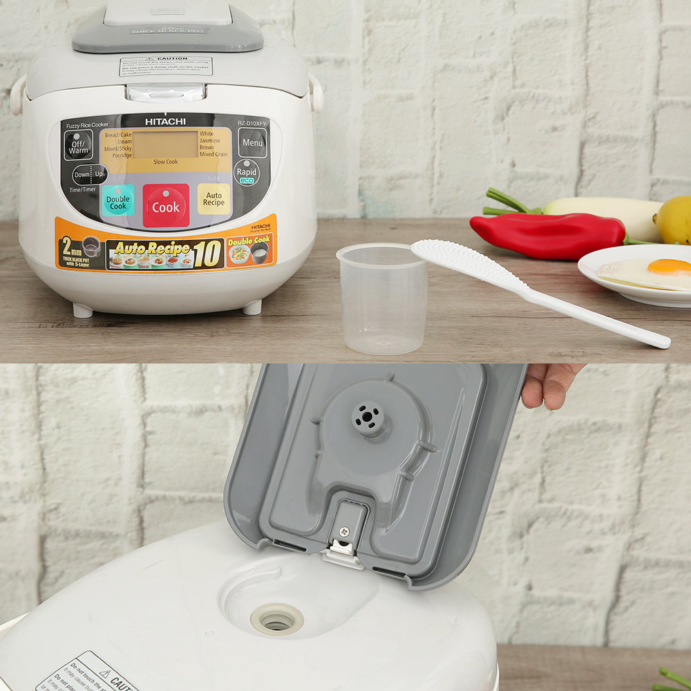 Nồi cơm điện tử 1.8L Hitachi RZ-D18GFY chế độ nấu Double Cook, sản xuất tại Thái Lan - Hàng chính hãng