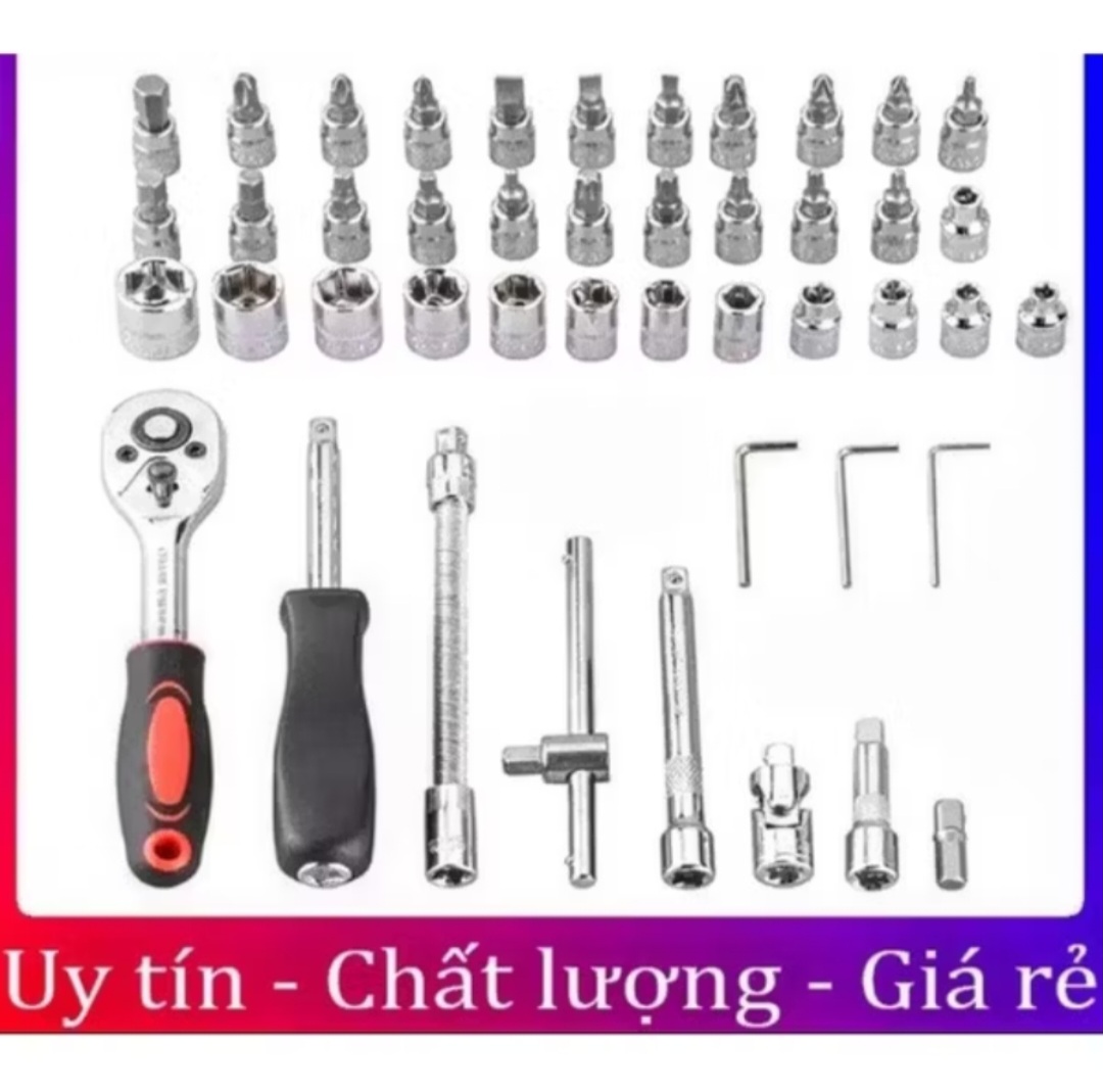 BỘ DỤNG CỤ ĐỒ NGHỀ SỮA CHỮA 46 CHI TIẾT THÁO LẮP THUẬN TIỆN CHO MỌI NHÀ