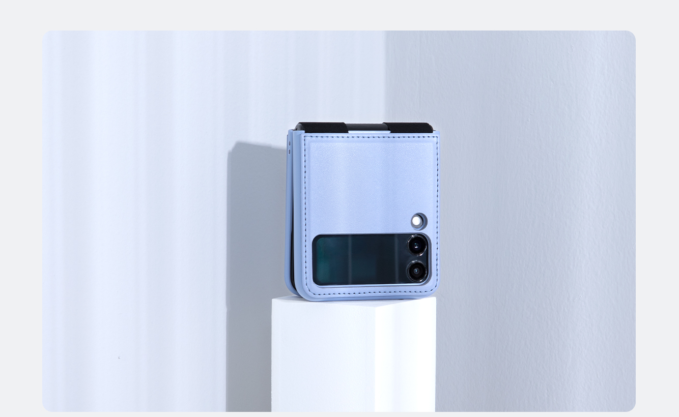 Ốp lưng dành cho SamSung Galaxy Z Flip4 lưng da viền TPU cao cấp hiệu Nillkin Qin - Hàng Nhập Khẩu