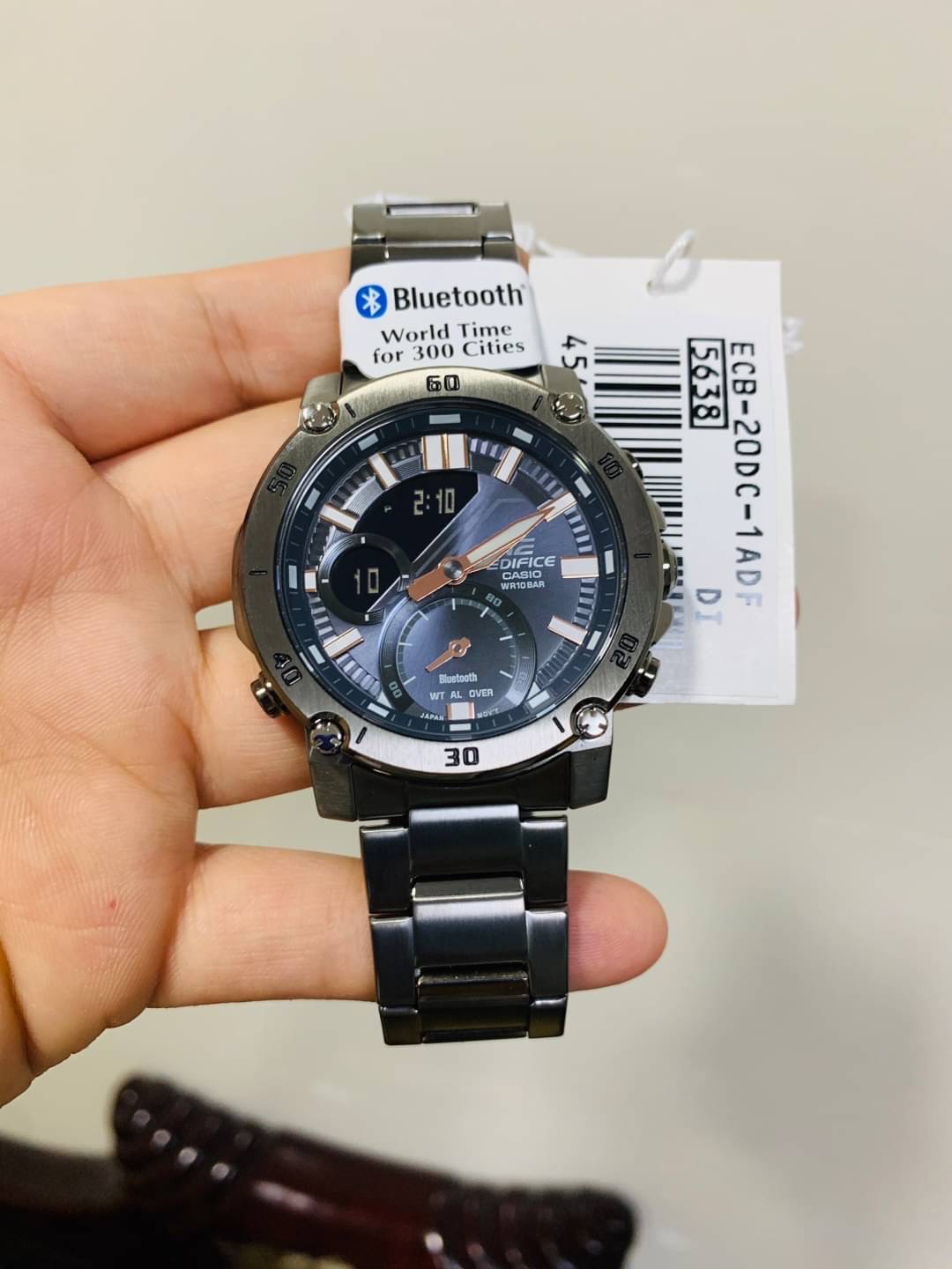 ĐỒNG HỒ NAM CASIO EDIFICE ECB-20DC-1ADF DÂY THÉP