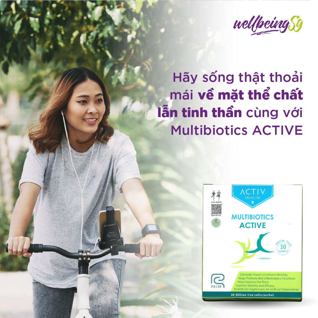 Thức Uống Dạng Bột ActivHealth Multibiotics Active Duy Trì Hệ Vi Khuẩn Đường Ruột, Hỗ Trợ Giải Tỏa Căng Thẳng, Bổ Sung Năng Lượng Cho Cơ Thể