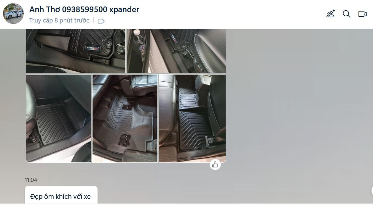 Thảm lót sàn xe ô tô Mitsubishi Xpander New Nhãn hiệu Macsim chất liệu nhựa TPE hàng loại 2