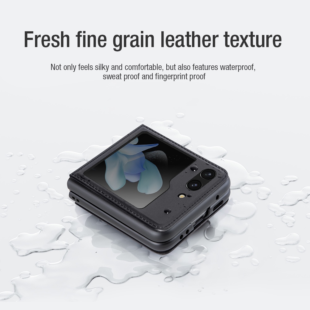 Ốp Case Nillkin Qin Leather Dành Cho Samsung Galaxy Z Flip 5 5G - Hàng Chính Hãng
