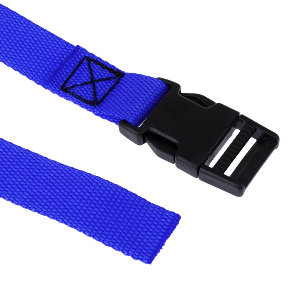 2X 1 Pair of 1m 25mm Golf Trolley Straps with Quick Release Buckle Blue