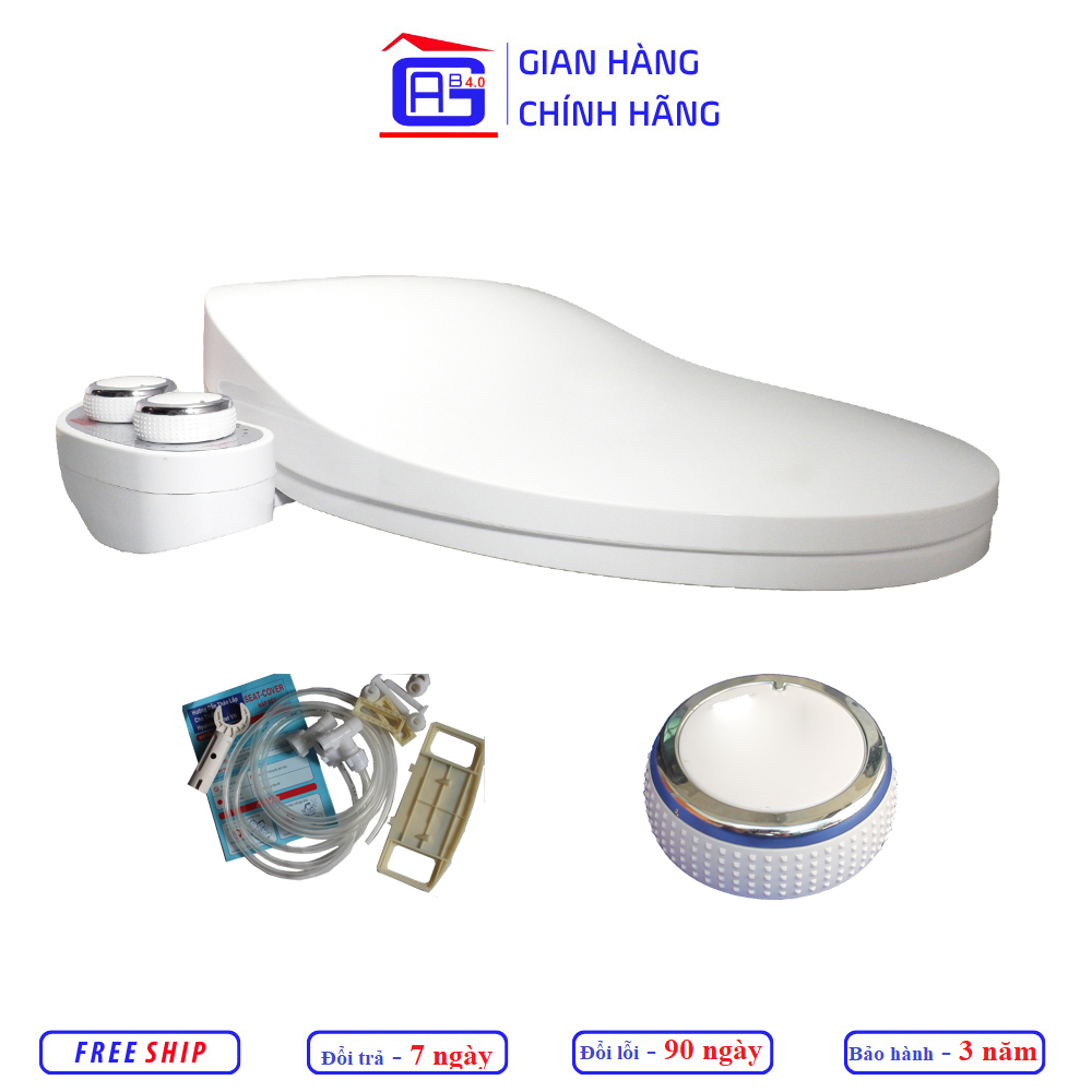 Thiết Bị Vệ Sinh Hyundae Bidet GDB-2000 Hai Vòi Rửa Vệ Sinh Thông Minh Sử Dụng Nước Nóng Lạnh Tiết Kiệm Giấy Vệ Sinh Kèm Nắp Bệt