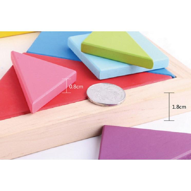 Đồ chơi ghép trí uẩn tangram size lớn cho bé