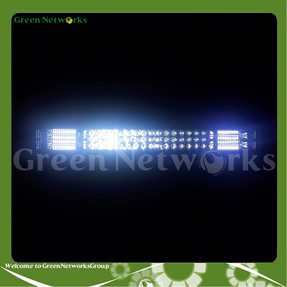 Đèn Led bar trợ sáng xe hơi xe tải 48 bóng tròn 2 màu trắng vàng Green Networks Group