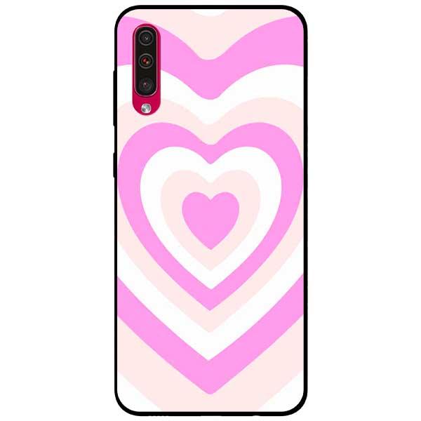 Ốp lưng dành cho Samsung Galaxy A90 - Tim Cầu Vồng Trắng Hồng