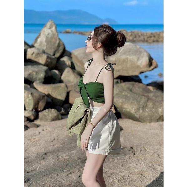 Sét 3 món đùi áo trong có mút ngực cột nơ cực sexy