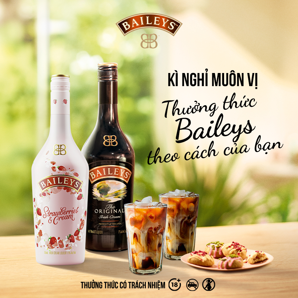 Review Combo Rượu Baileys Original 75cl và Baileys Strawberry dung tích ...