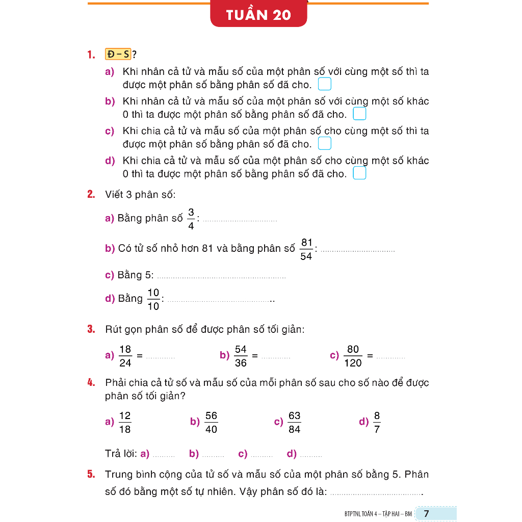 Sách - Bài tập phát triển năng lực Toán 4 Tập 2