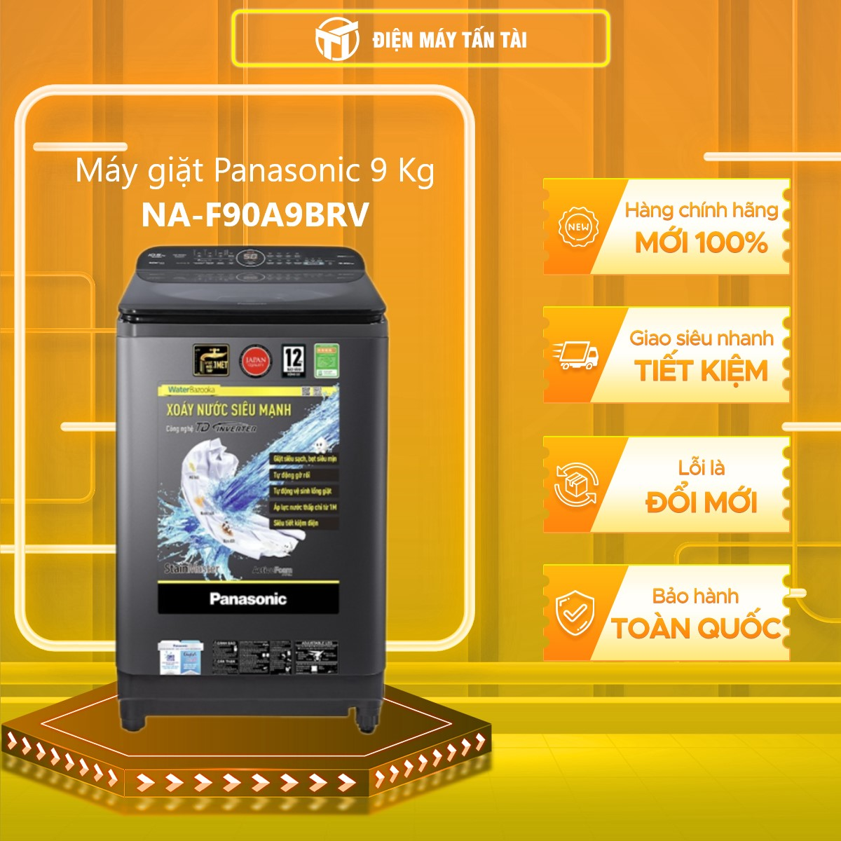 NA-F90A9BRV - Máy giặt Panasonic 9 Kg NA-F90A9BRV - Hàng Chính Hãng - Chỉ Giao Hồ Chí Minh