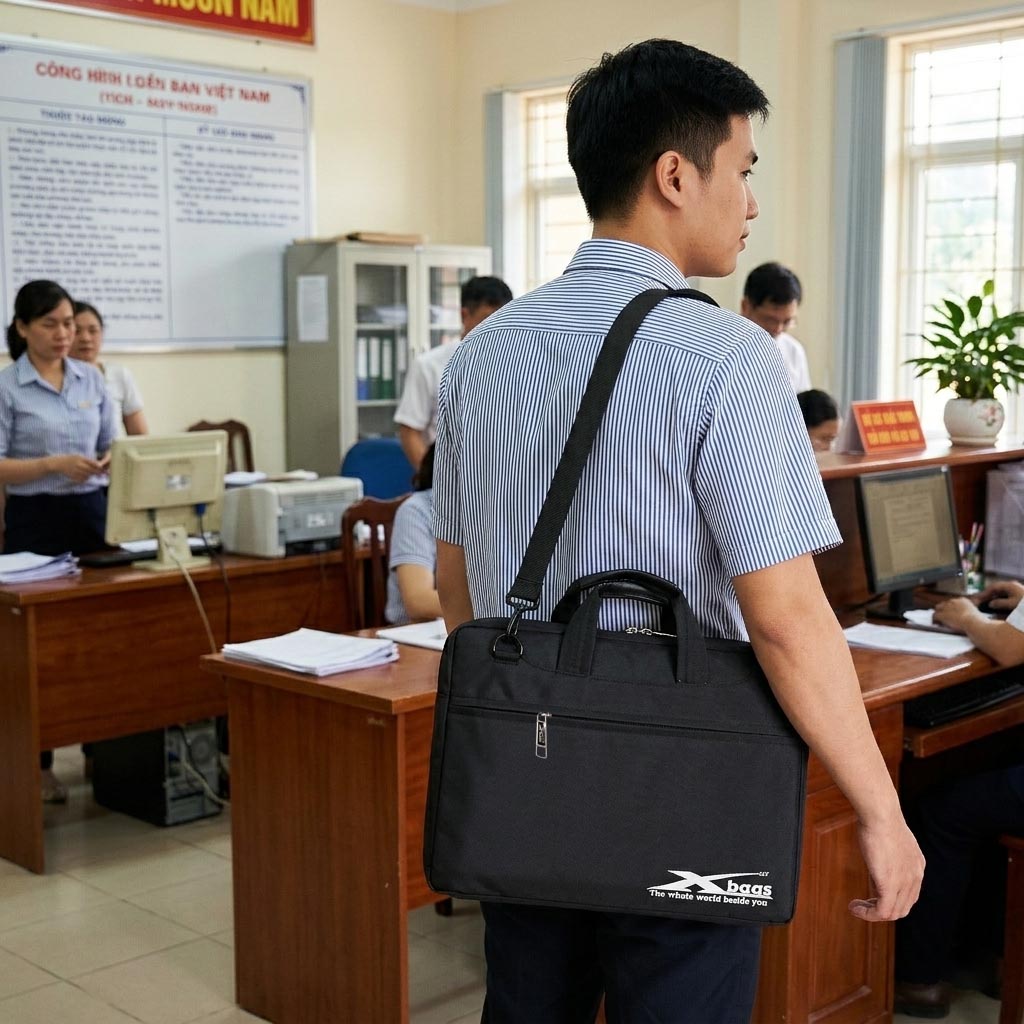 Cặp công sở chống sốc chống nước Xbags Elegant – Cặp laptop cao cấp thanh lịch, gọn nhẹ sang trọng XB4201