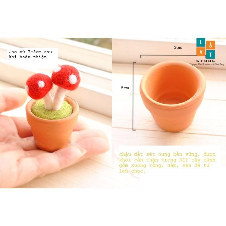 Chậu đất sét Nung Mini Size để làm đồ handmade, trồng sen đá.