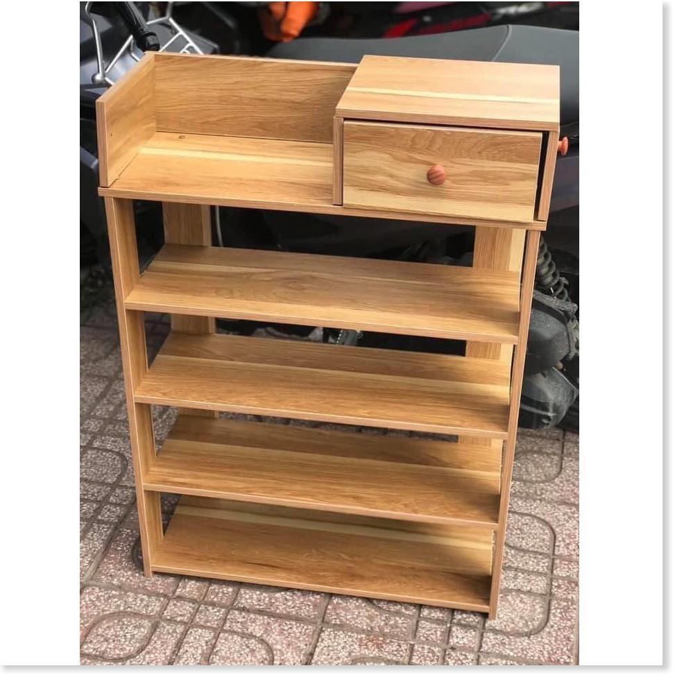 Kệ Gỗ Để Giày Dép 5 Tầng Có Ngăn Kéo Tiện Lợi